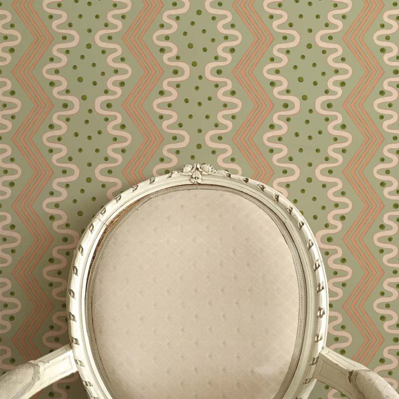 Madame Ziggle Wallpaper -Pistachio