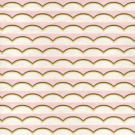 Scallops Fabric - Pink