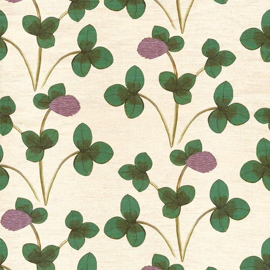 Chintz Constance Fabric - Green and Lilac