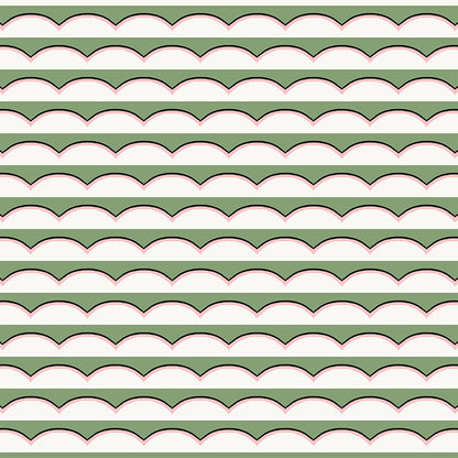 Scallops Wallpaper - Green