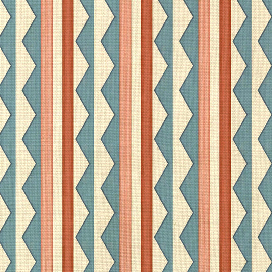 Bloomsbury Stripes Fabric - Denim Blue