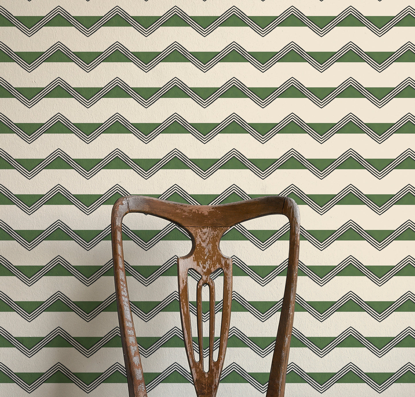 Moroccan Stripes Wallpaper - Green