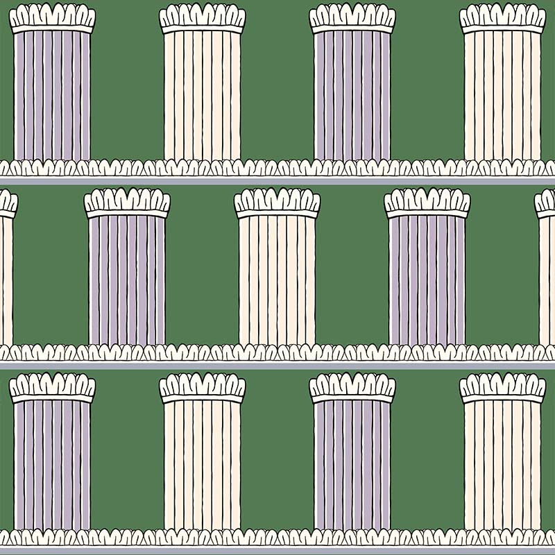 Pillars Wallpaper - Green