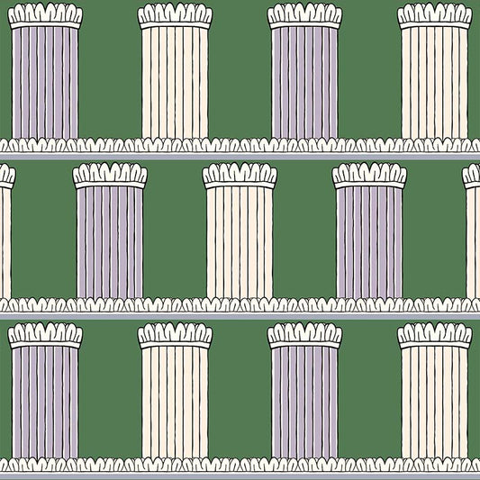 Pillars Wallpaper - Green