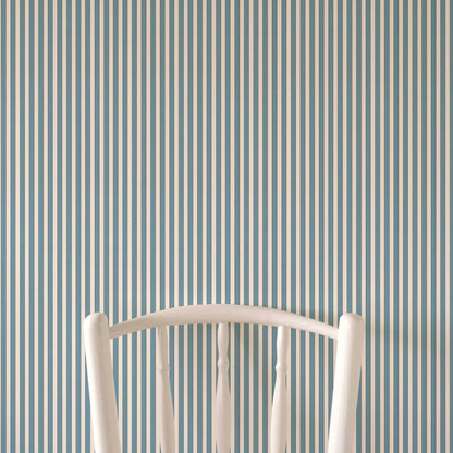 Tuscan Stripes Wallpaper - Light Blue