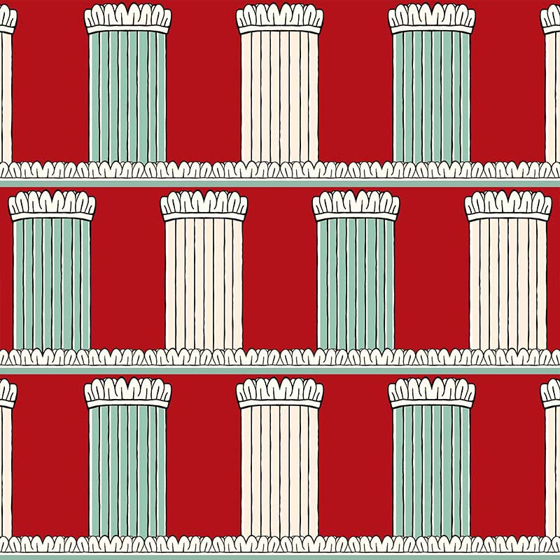 Pillars Wallaper - Red