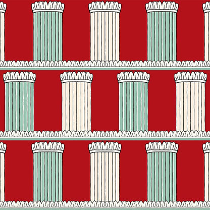 Pillars Wallaper - Red