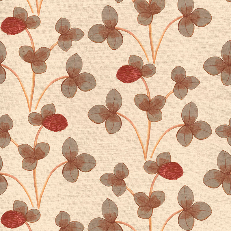 Chintz Constance Fabric - Ochre Red