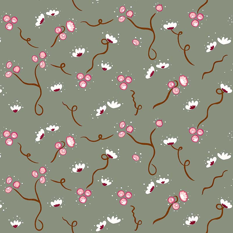 Olivia Wallpaper - Muddy Green