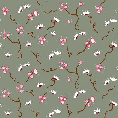 Olivia Wallpaper - Muddy Green