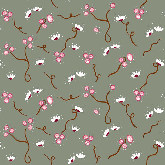 Olivia Wallpaper - Muddy Green