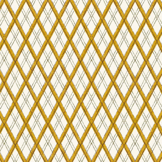 Little Lattice Wallpaper - Mustard