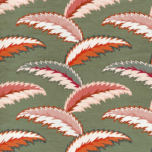 Persian Palm Fabric - Sage Green