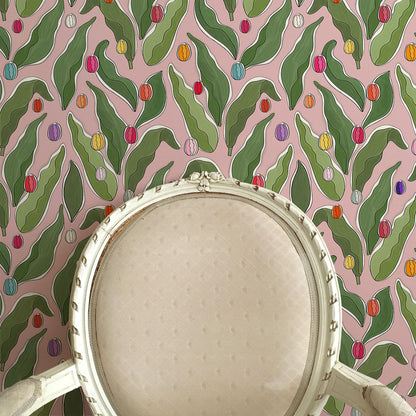 Tulips Festival Wallpaper - Pink