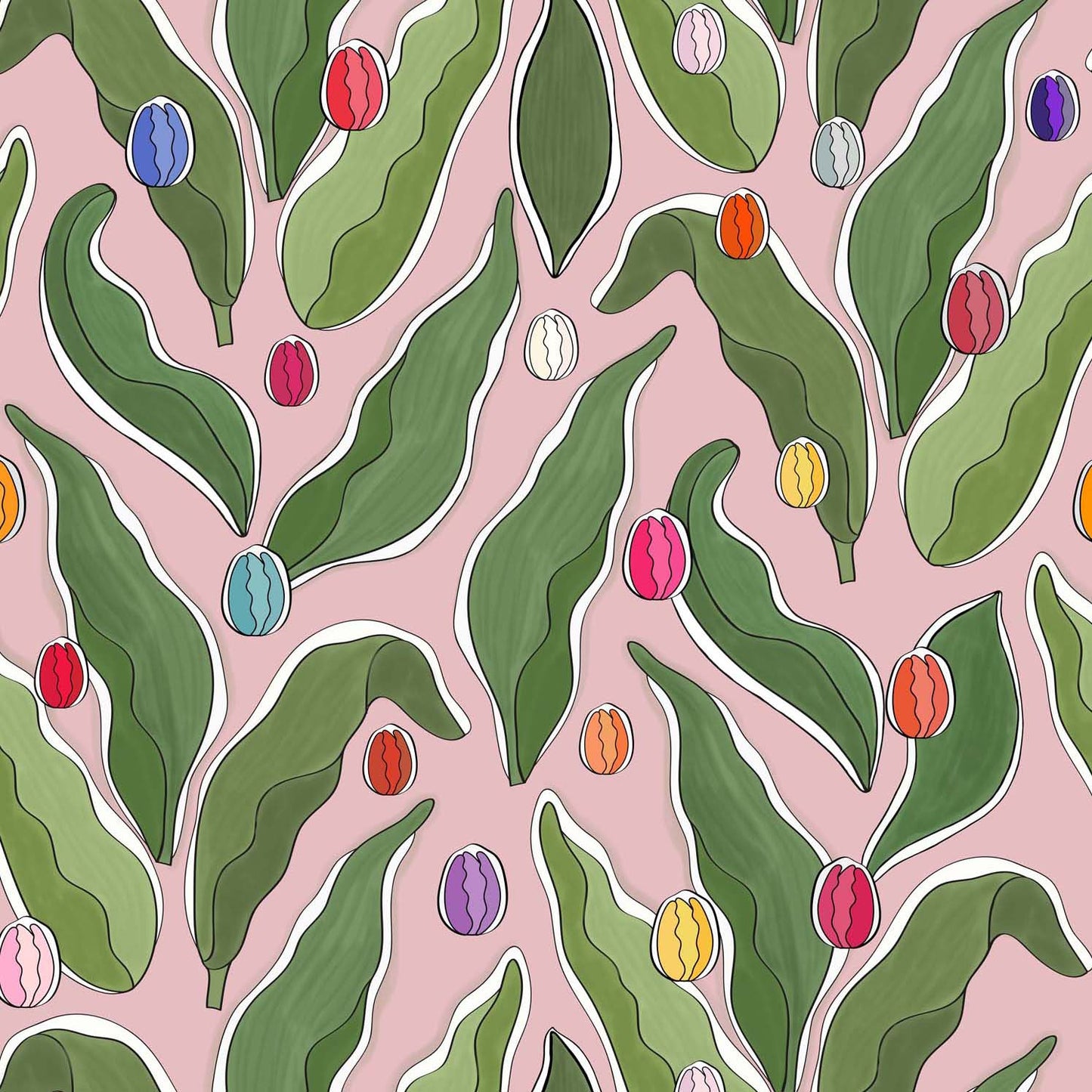 Tulips Festival Wallpaper - Pink