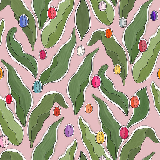 Tulips Festival Wallpaper - Pink