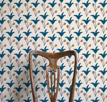 Spring Rhythm Wallpaper - Blue