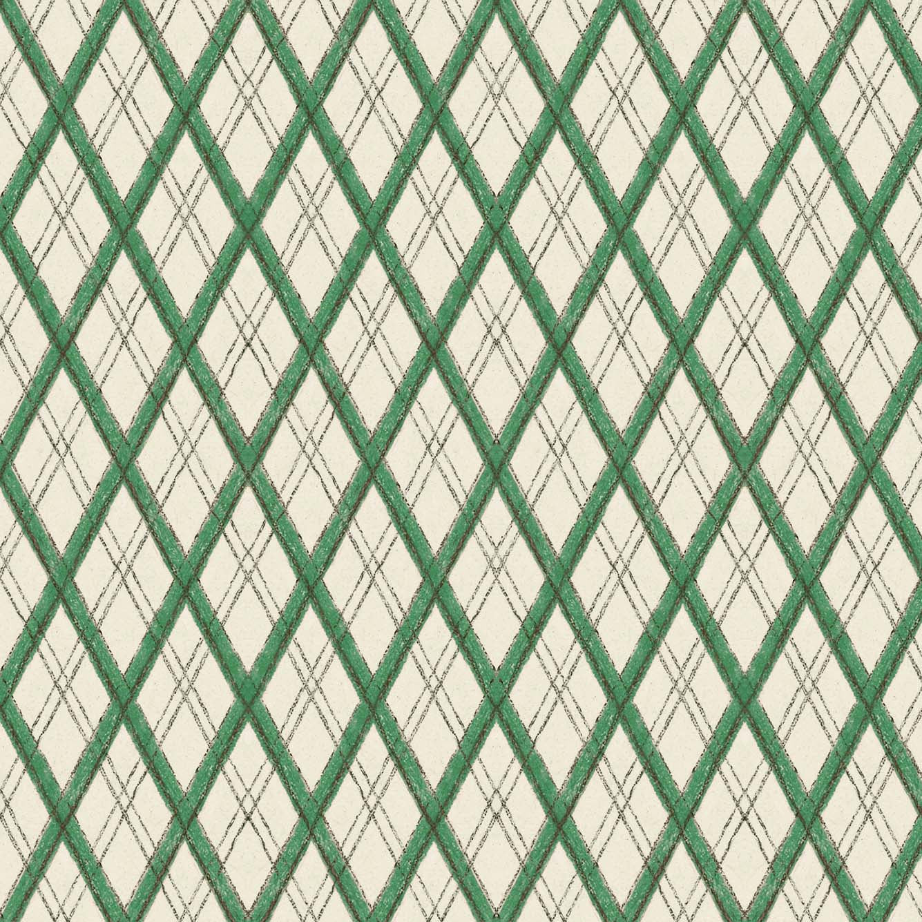 Little Lattice Wallpaper- Green