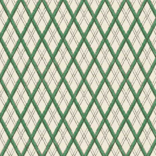 Little Lattice Wallpaper- Green