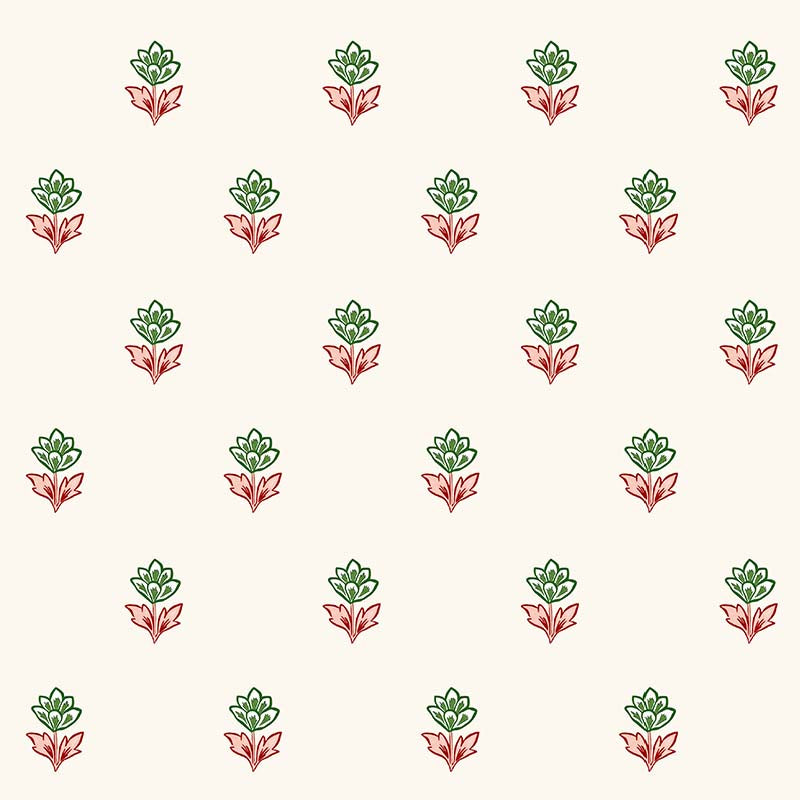 Indian Tulips Wallpaper - Pink And Green
