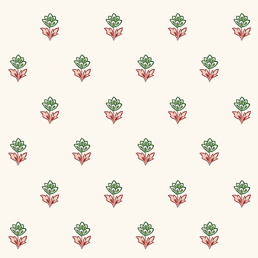 Indian Tulips Wallpaper - Pink And Green