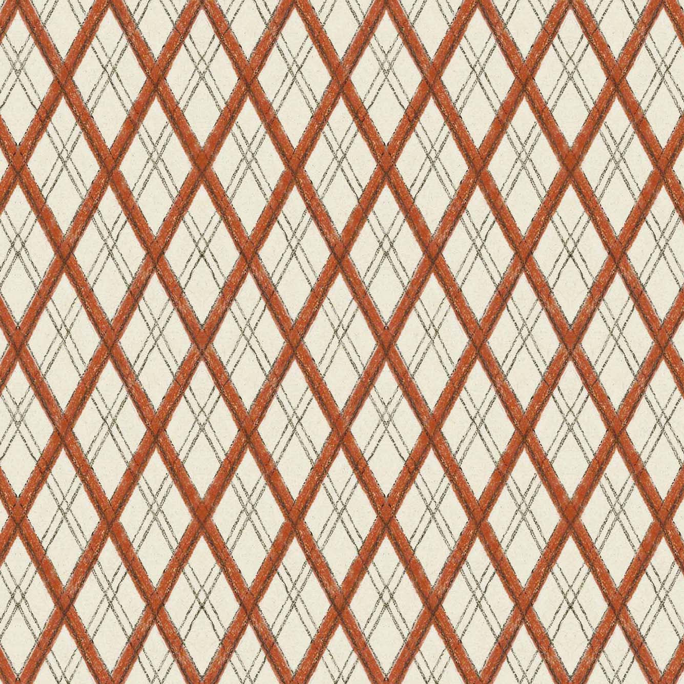 Little Lattice Wallpaper - Burnt Orange
