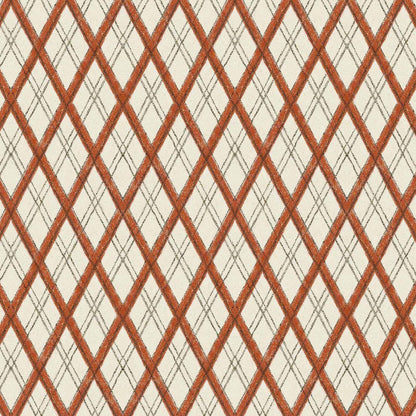 Little Lattice Wallpaper - Burnt Orange
