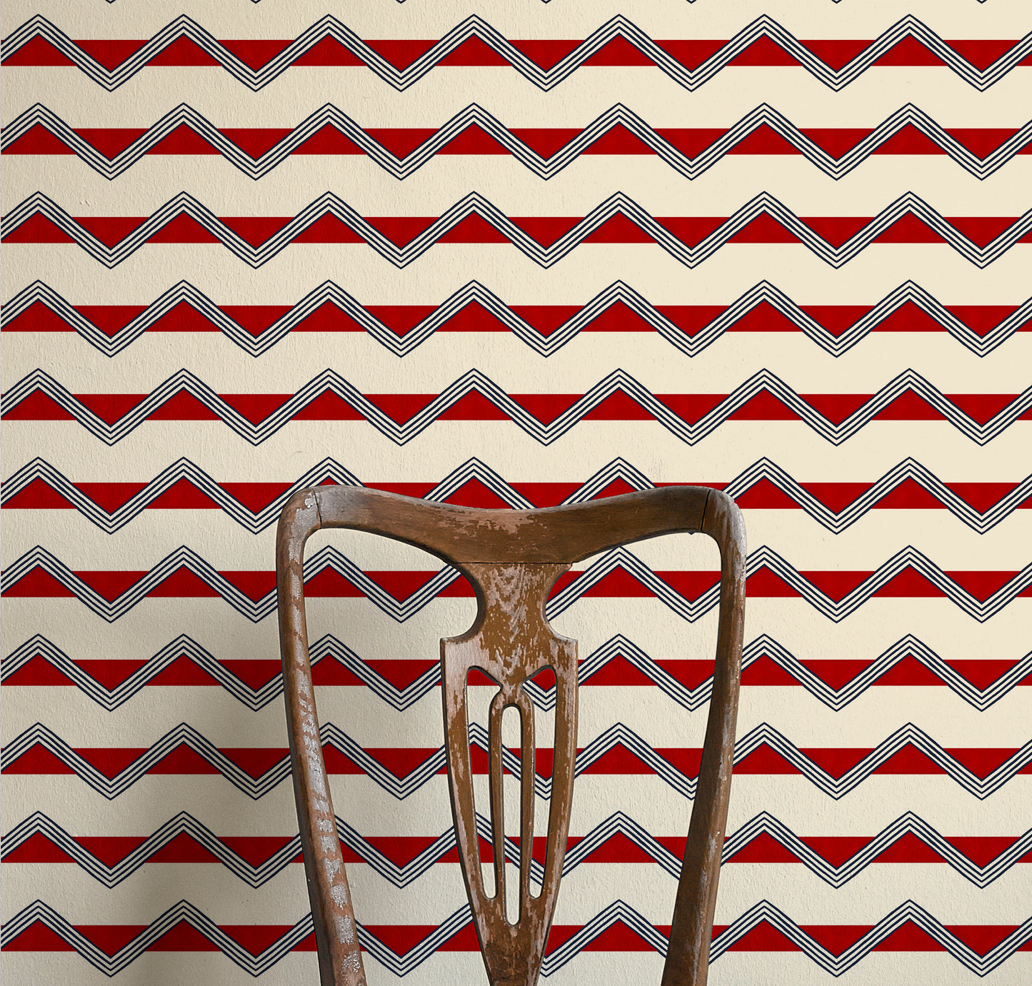 Moroccan Stripes Wallpaper - Red