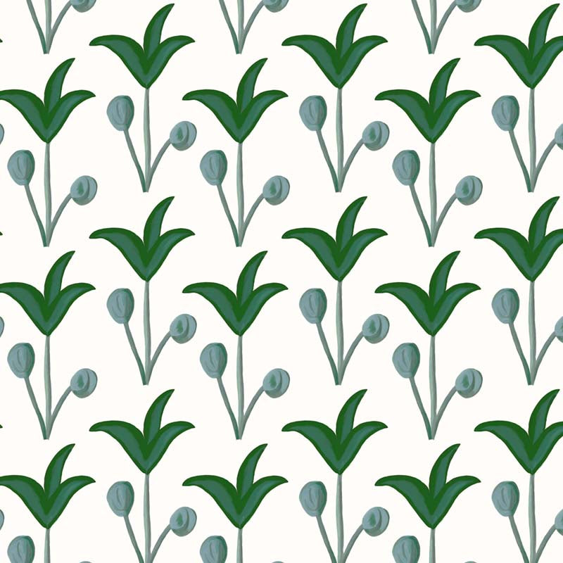Spring Rhythm Wallpaper - Green