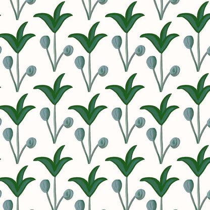 Spring Rhythm Wallpaper - Green
