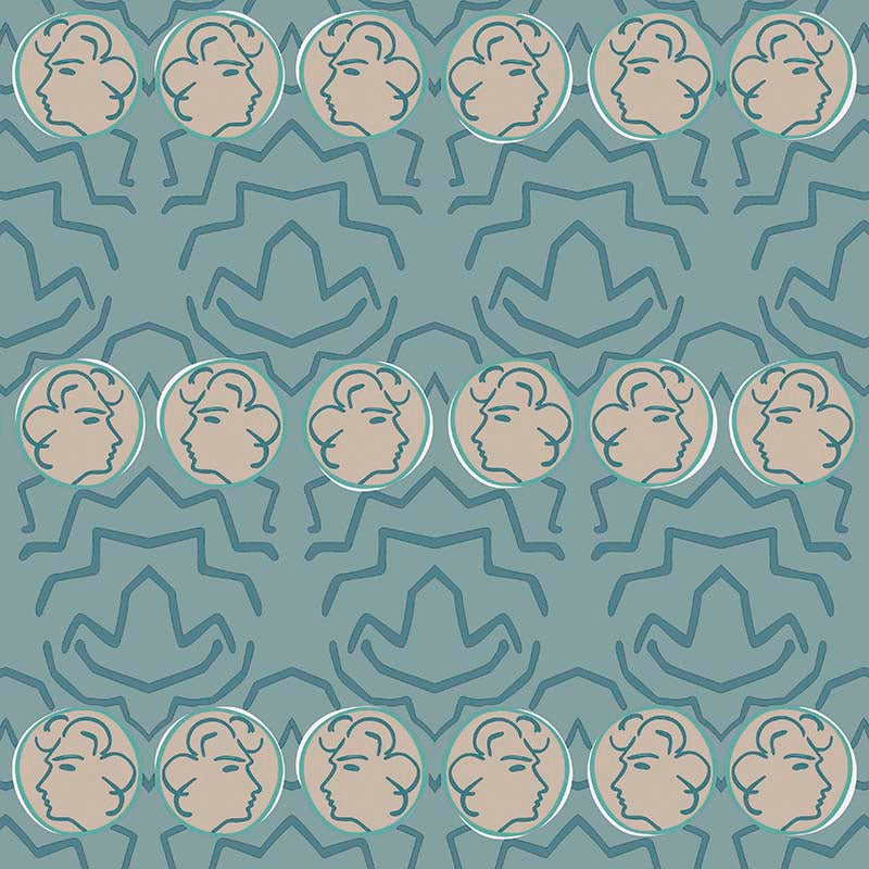 Having a Chat Wallpaper - Light Blue