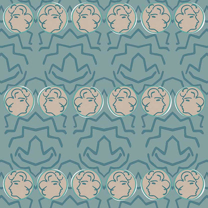 Having a Chat Wallpaper - Light Blue