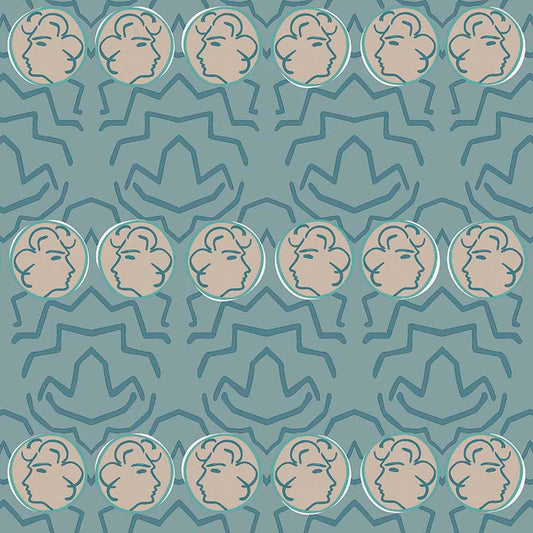Having a Chat Wallpaper - Light Blue