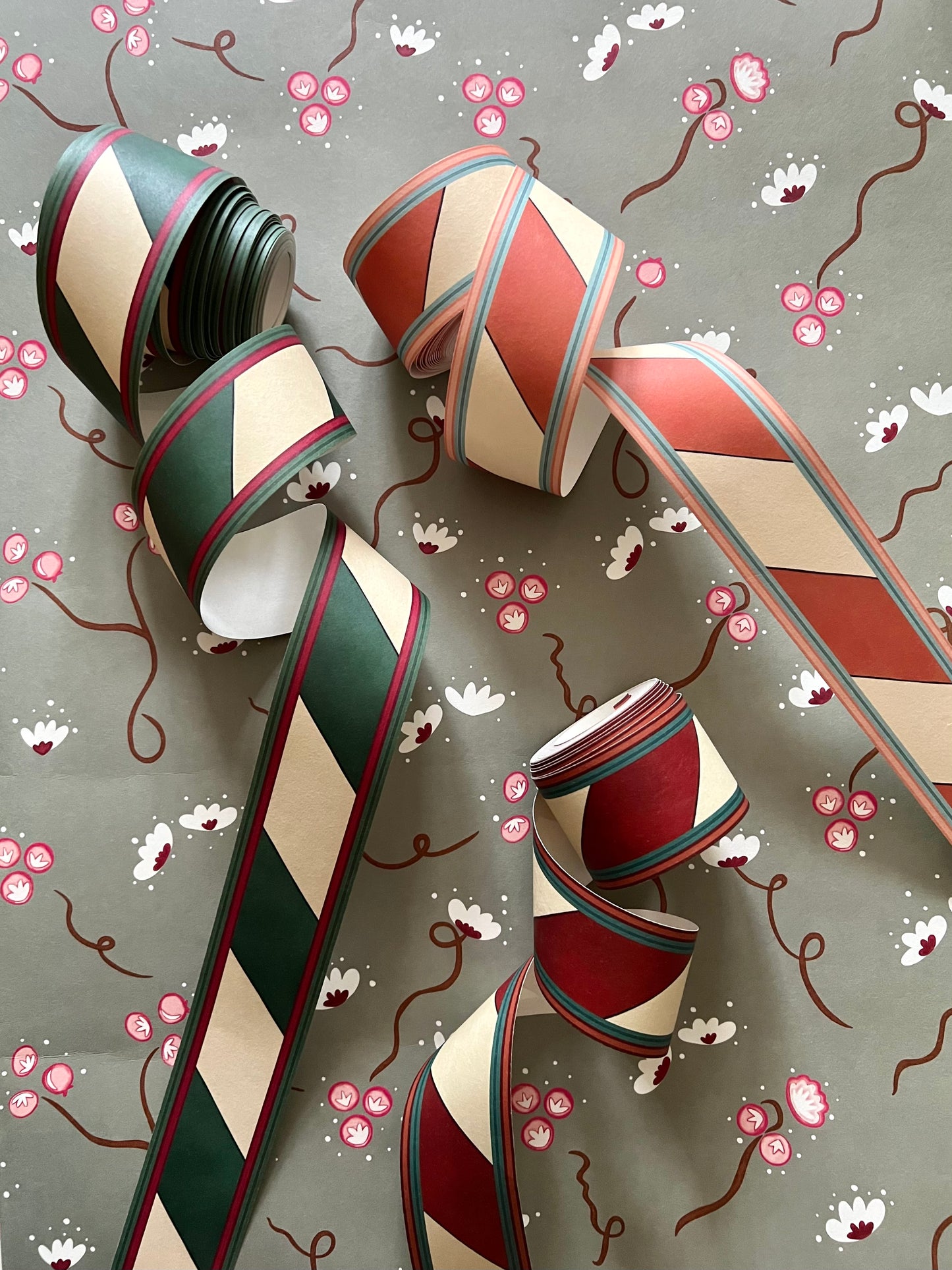 Candy Cane Border in Green