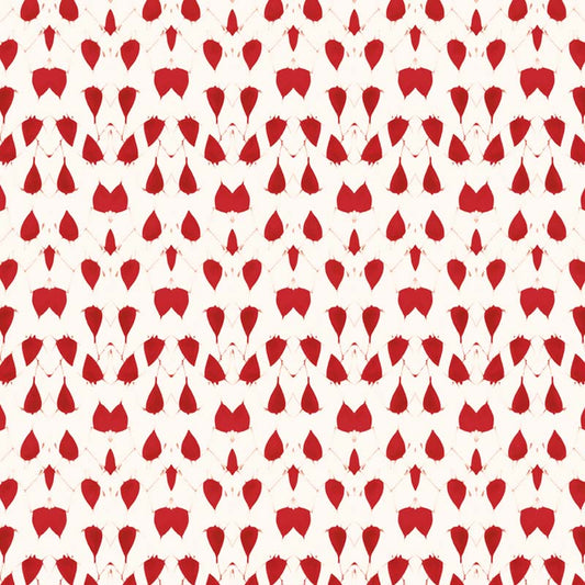 Porcelain Wings Wallpaper- Red