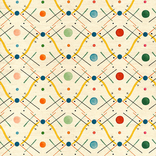 Improvisation 1 Fabric - Yellow