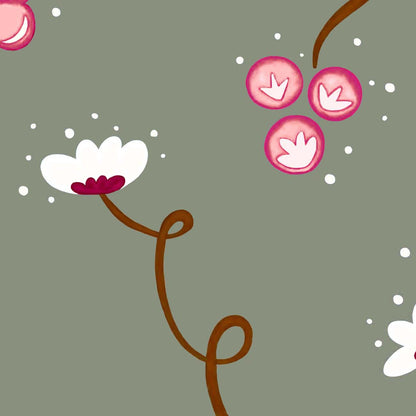 Olivia Wallpaper - Muddy Green