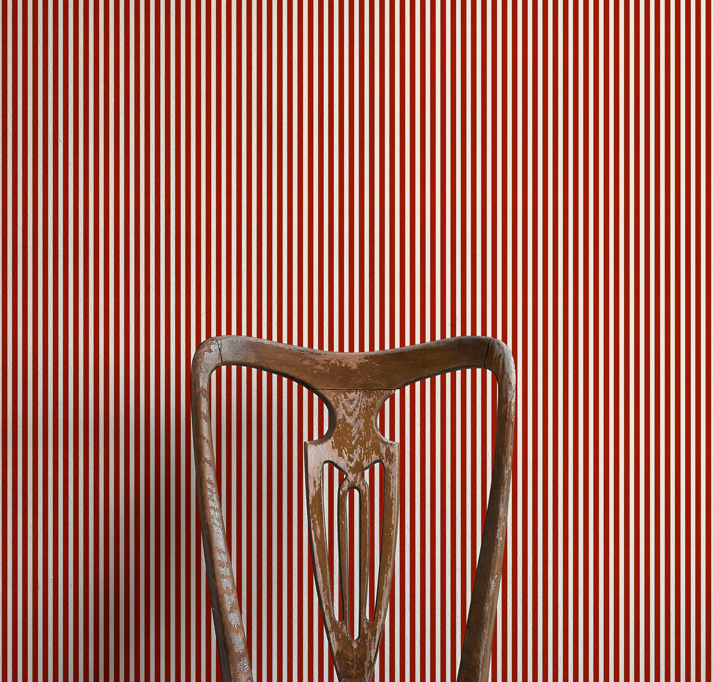 Tuscan Stripes Wallpaper - Red