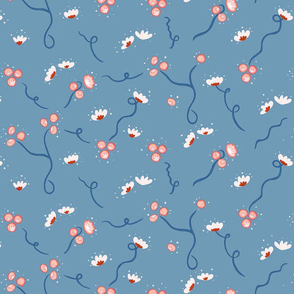 Olivia Wallpaper - Porcelain Blue