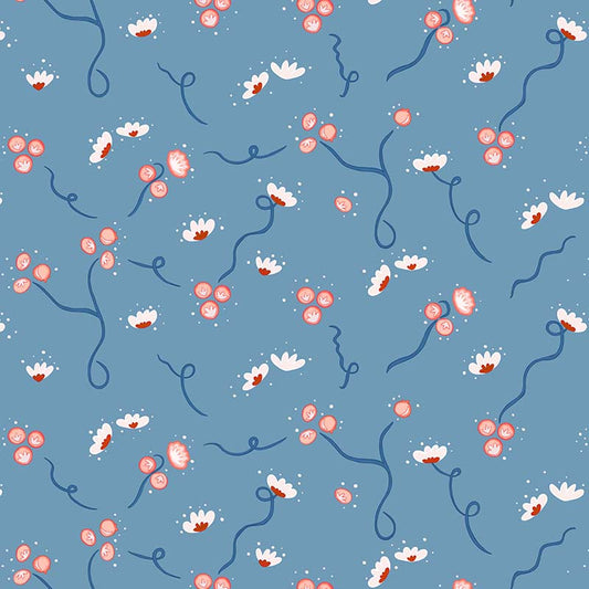 Olivia Wallpaper - Porcelain Blue