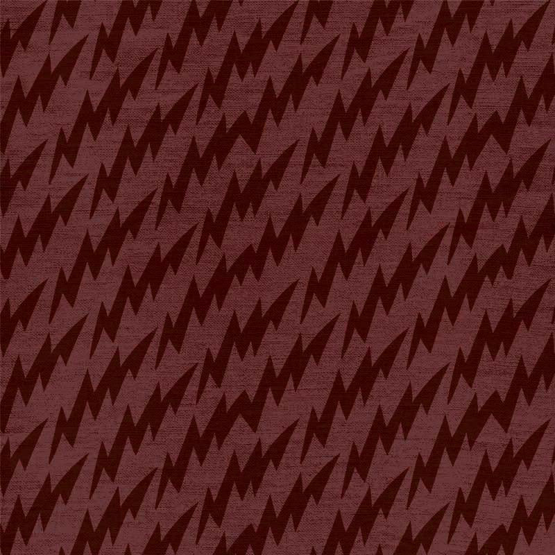 Lightning Bolts Fabric - Burgundy
