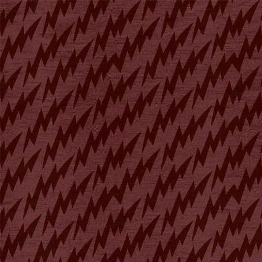 Lightning Bolts Fabric - Burgundy