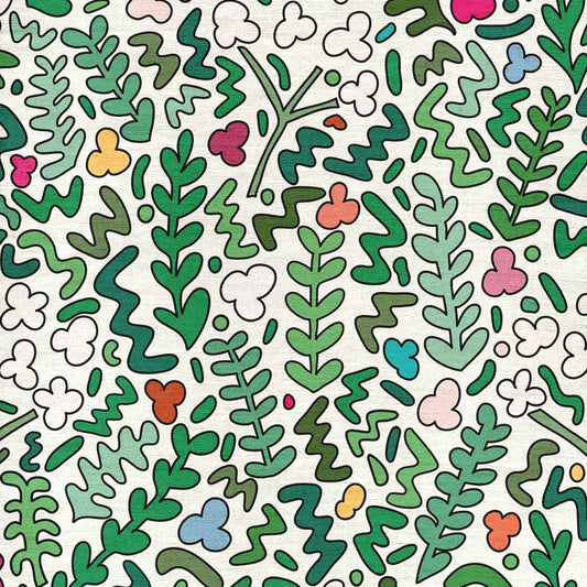 Fields of Joy Fabric - White