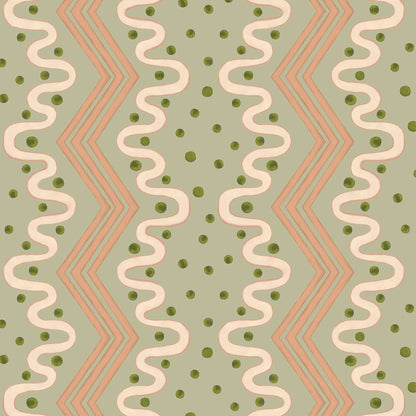 Madame Ziggle Wallpaper -Pistachio