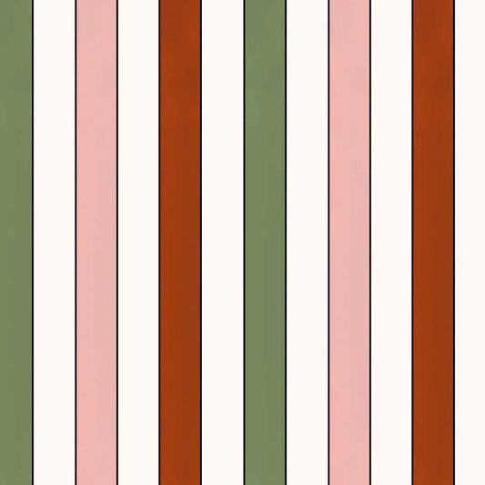 French Stripes Wallpaper