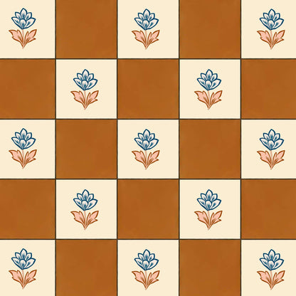 Indian Checks Wallpaper - Caramel