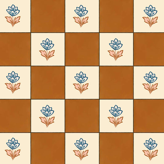 Indian Checks Wallpaper - Caramel