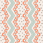 Madame Ziggle Wallpaper - Blue and Orange