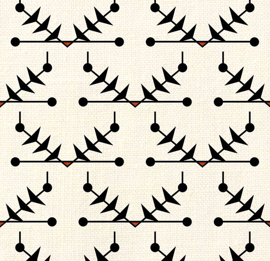 Atomic Trellis Fabric - Black