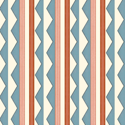 Bloomsbury Stripes Wallpaper - Denim Blue